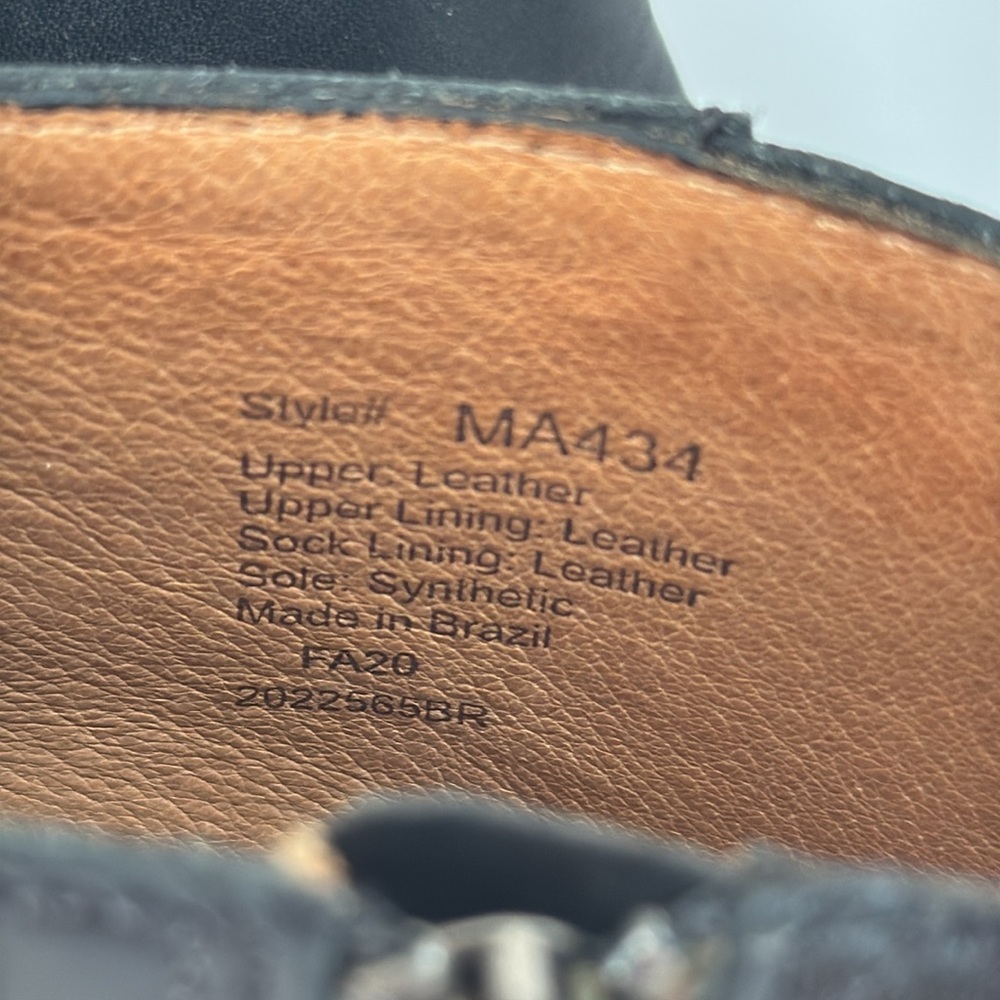 MADEWELL The Rosie Black Leather Ankle Boots Block Heels Size 9.5 EUC - Picture 7 of 10